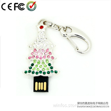 Mini USB Flash, Promotion Gifts, Portable Pen Drive, Christmas Tree Flash Memory